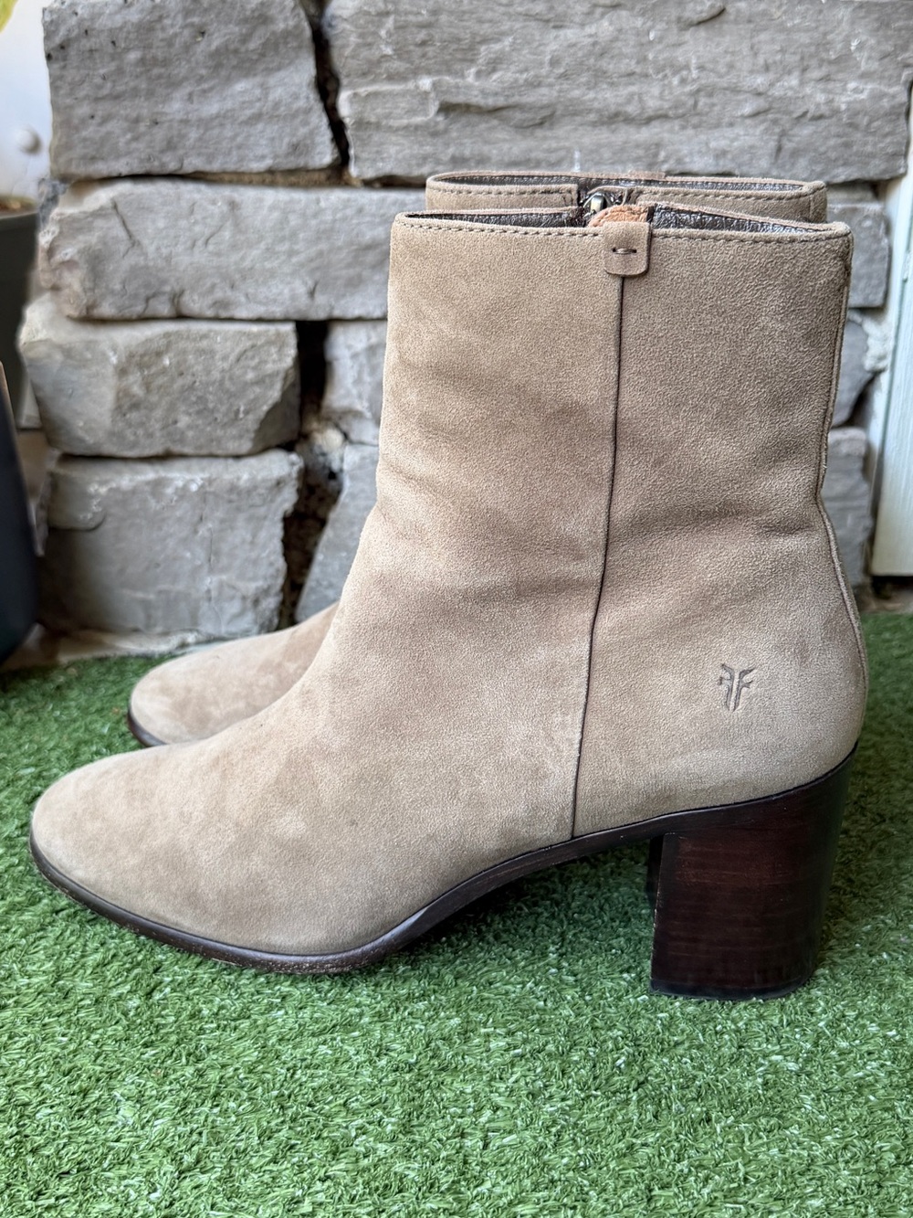 Frye Julia Suede Dark Taupe Women’s Ankle Boots